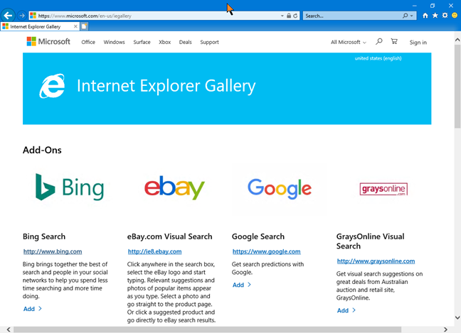 Tiện ích bổ sung cho Internet Explorer