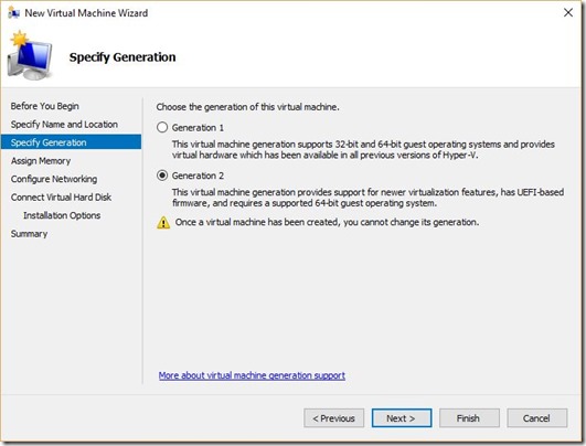 Generation 2 Virtual Machines