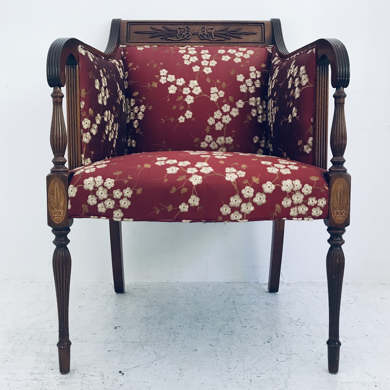 Mahogany Cherry Blossom Armchair #1