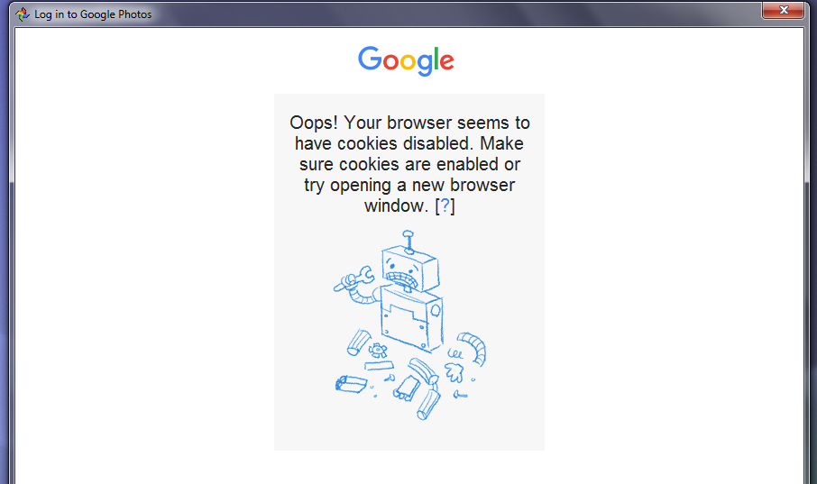 Cannot Login To Google Photos Backup On Windows Desktop Google