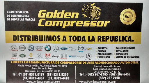 Golden Compressor S.A. de C.V, Av Alfonso Reyes 1806, Bernardo Reyes, 64280 Monterrey, N.L., México, Servicio de reparación de aire acondicionado | NL