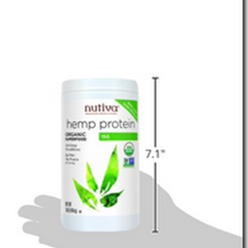 Nutiva Organic, Cold-Processed Hemp Protein from non-GMO, Sustainably Farmed Canadian Hempseed, Vanilla, 16-Ounce