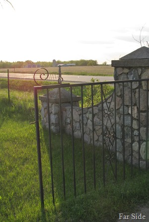 Stone work at Linnell Cemetery