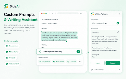 SideAI: Sidebar ChatGPT Gratis – Akses AI Cepat di Browser - Screenshot 3