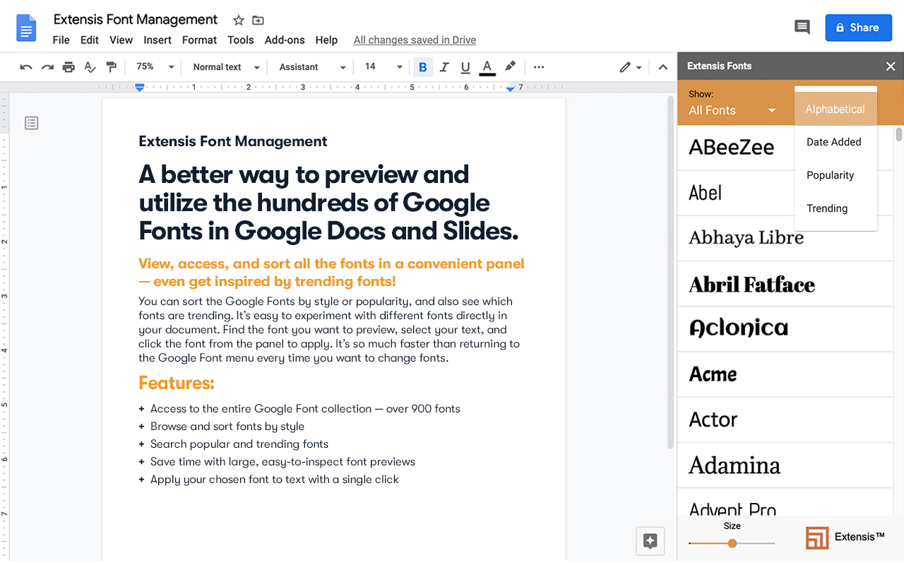 How to add more fonts to Google Docs