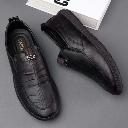 Title 7, Mens Business Slip-on Leather Shoes Breathable...