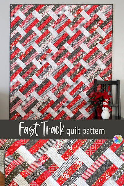 Fast Track quilt pattern - a precut friendly pattern in four sizes by Andy of A Bright Corner