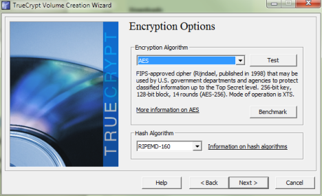 ตัวช่วยสร้างการสร้างโวลุ่ม TrueCrypt