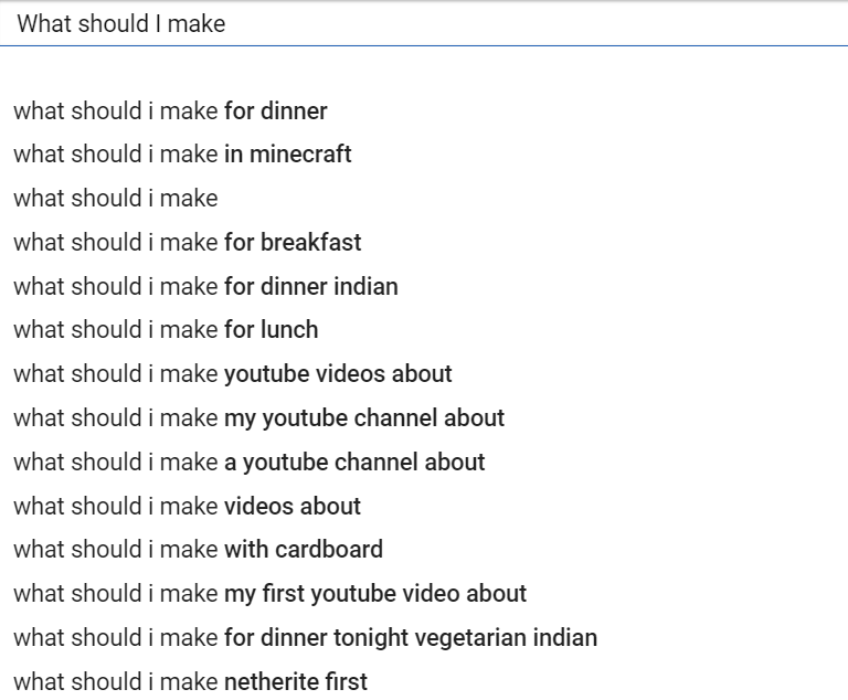 YouTube search