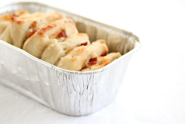 close-up photo of a Pizza Pull Apart Bread