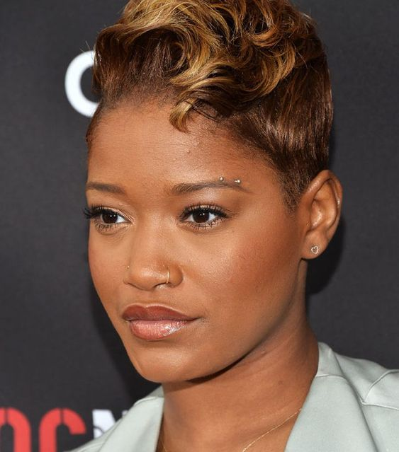 Keke Palmer shows off her unique eyebrow piercing