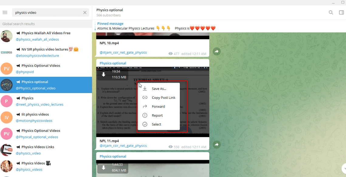 คลิกขวาที่ไฟล์วิดีโอ  วิธีดาวน์โหลดวิดีโอโทรเลข