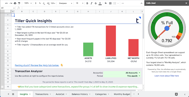 Screenshot of Size My Sheet