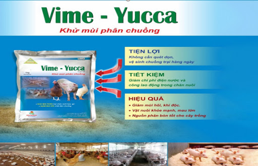 Đệm lót sinh thái Vime-Yucca, khử được tất cả mùi hôi chuồng trại. Ảnh: Hữu Đức.