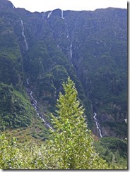 Waterfalls near Bear Glacier along Glacier Highway