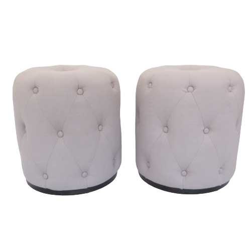 Tufted Foot Stool Pair