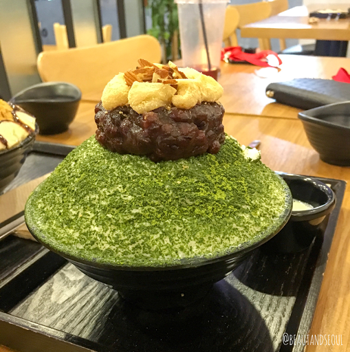 Matcha Red Bean Bingsu from Hobing Korean Dessert Cafe