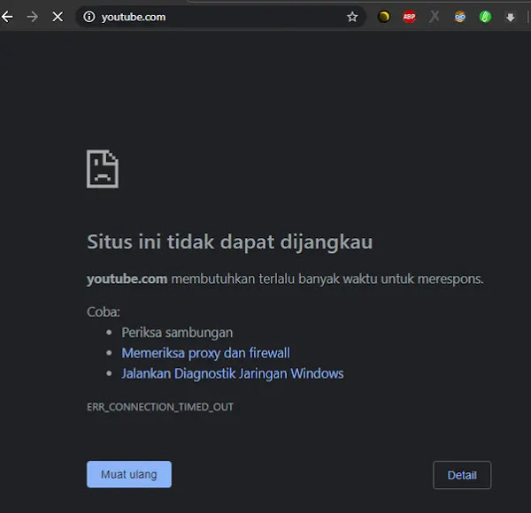 Hasil pemblokiran Youtube metode Whitelist dengan Mikrotik