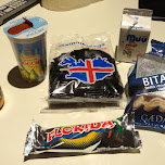 trying out local Icelandic snacks in Reykjavik, Iceland 