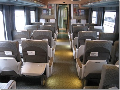 IMG_0703 Amtrak Cascades Talgo Pendular Series VI Coach Class Interior at Union Station in Portland, Oregon on May 10, 2008