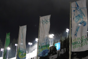 Leaving the aerials course at Cypress Mountain