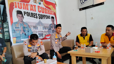 Jum'at Curhat, Kapolres Soppeng Sasar Warkop AR Coffee 