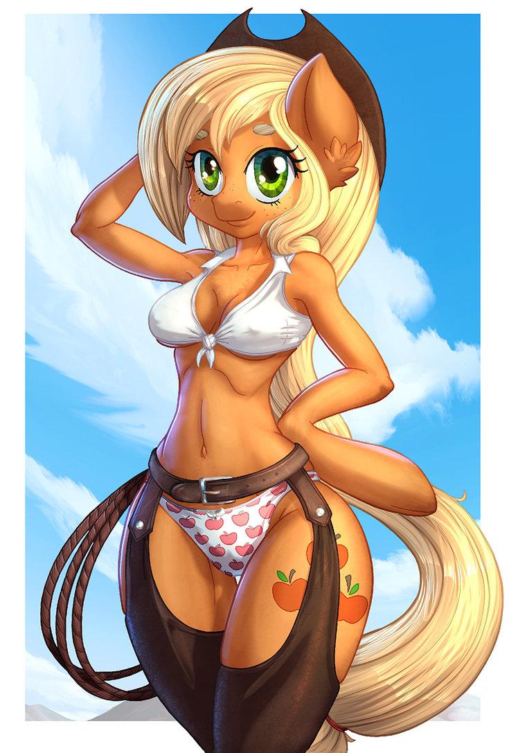 Saucy Anthro Applejack.