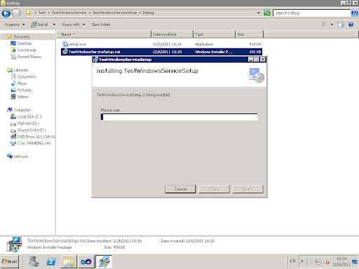 Create A Windows Service With Visual Studio Memory Lack