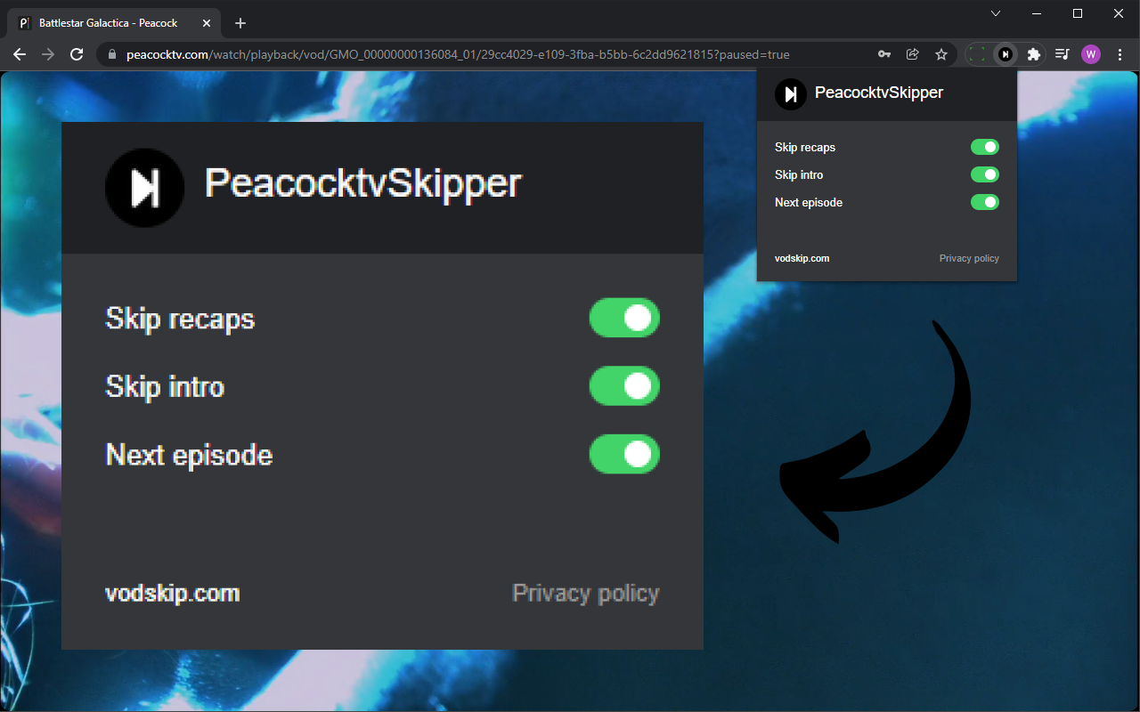 Peacock TV Skipper: skip ads, intros & more Preview image 3