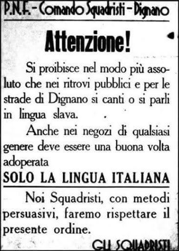 manifesto di squadristi