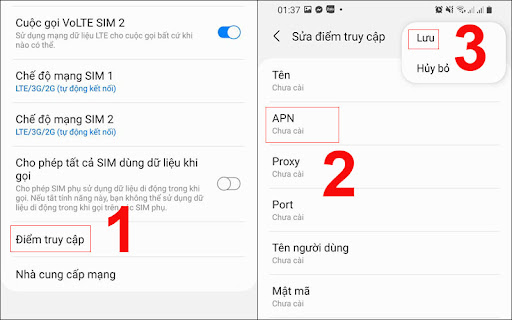 Sửa đổi tên APN