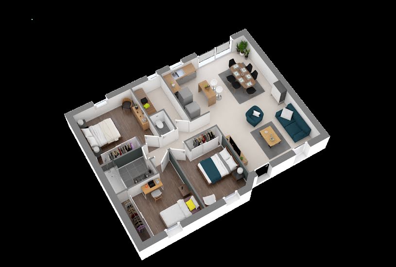  Vente Terrain + Maison - Terrain : 480m² - Maison : 82m² à Cordemais (44360) 