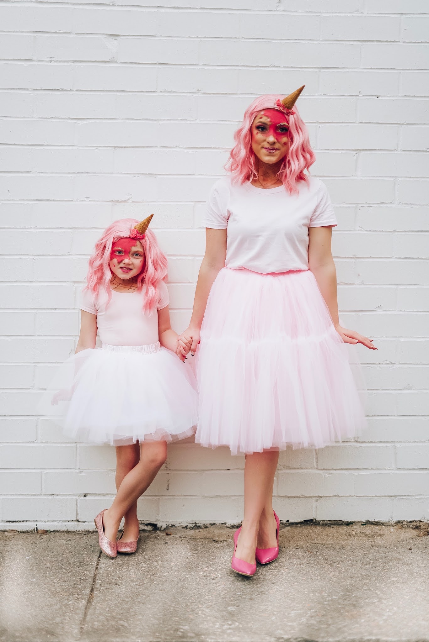 Melted Ice Cream Cone Halloween Costume & Makeup - Something Delightful Blog #HalloweenCostueme #CostumeDIY #MommyandMeCostume