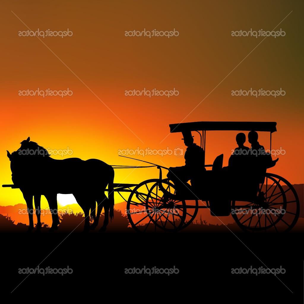 wedding carriage clipart