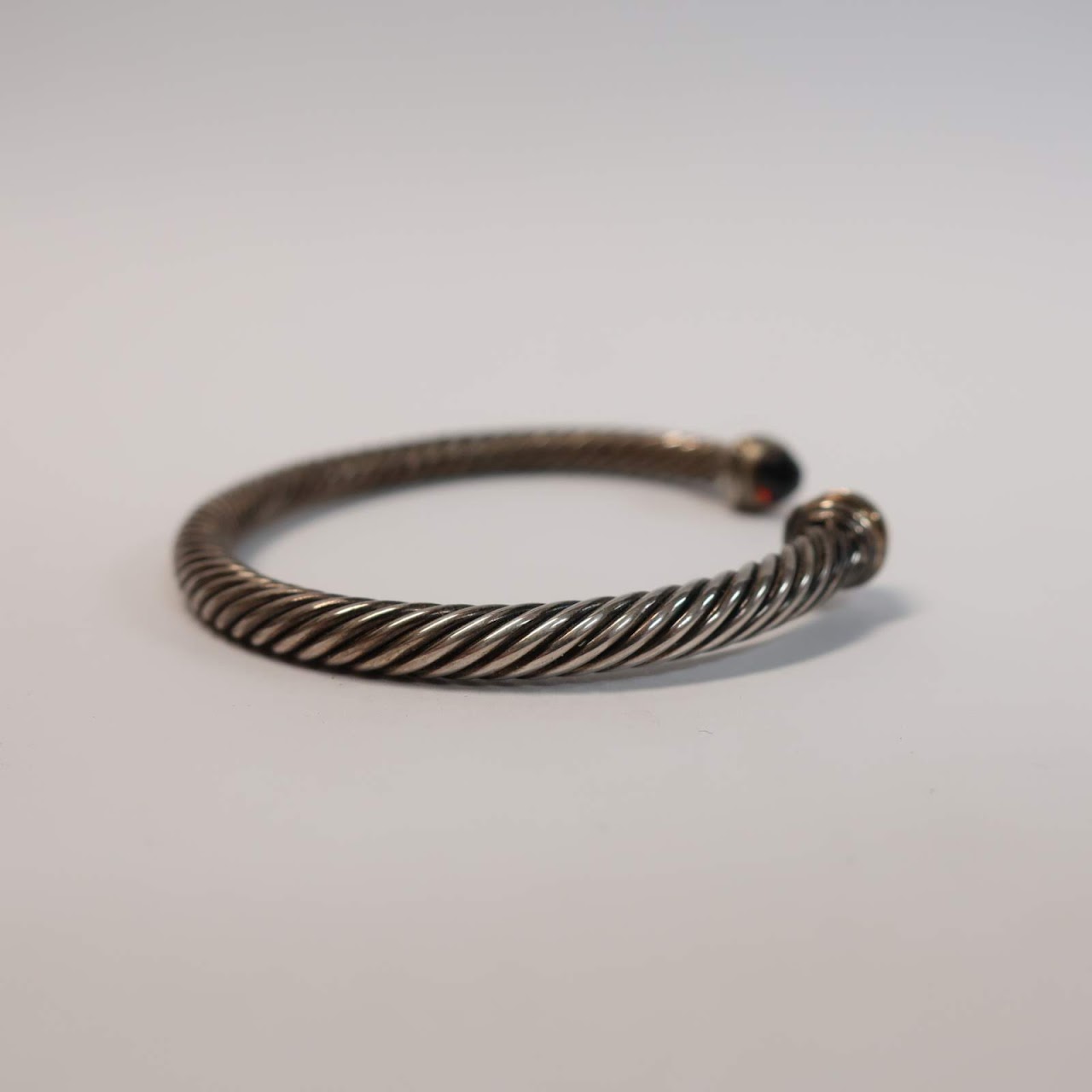 David Yurman Sterling, 14K & Garnet Bracelet