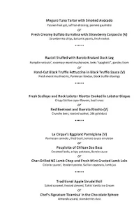 Le Cirque - The Leela Palace menu 3