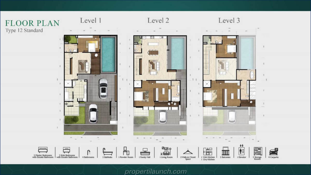 Denah Rumah Kiyomi Zora BSD Tipe 12