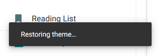 Restoring Theme...
