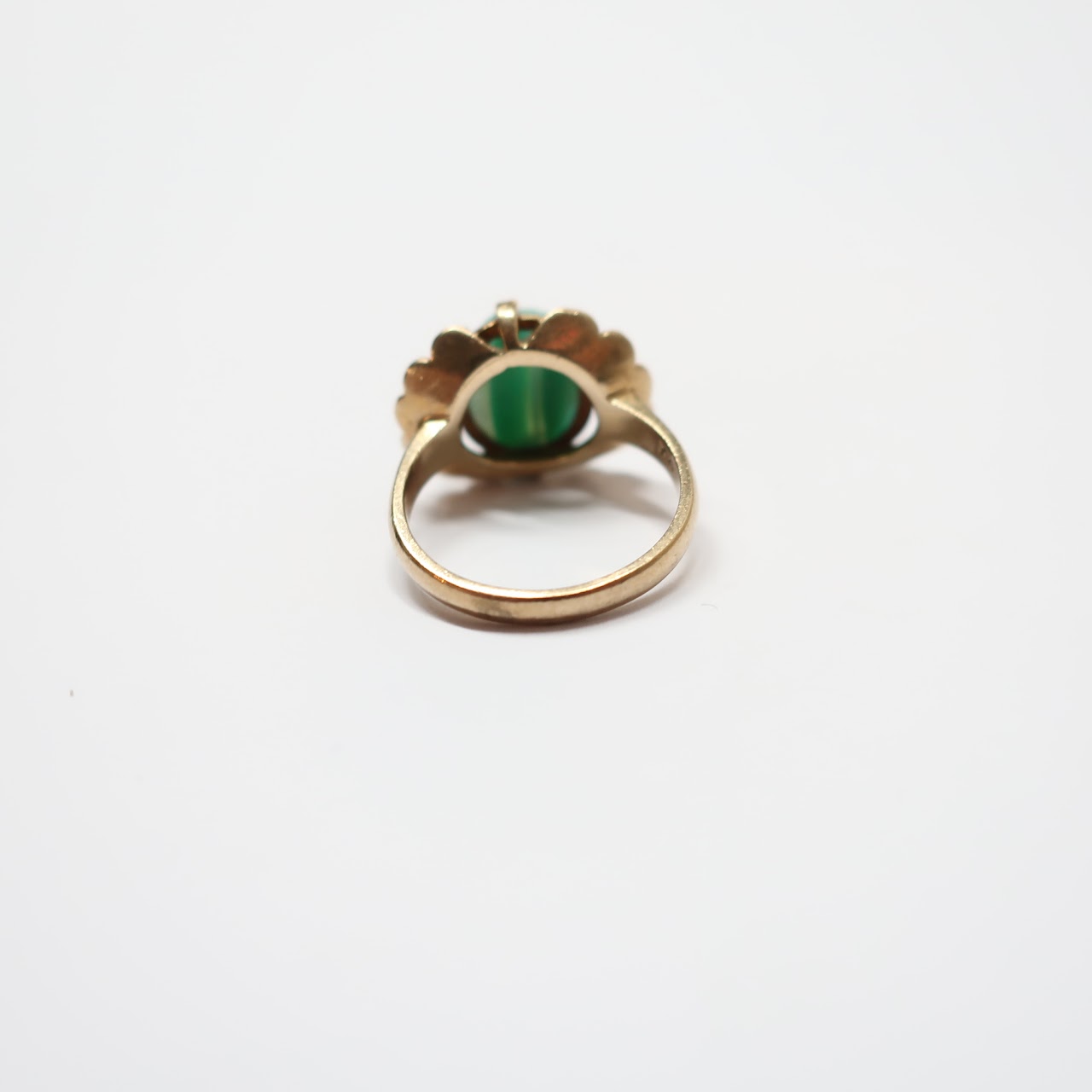 10K Gold Ring with Green Stone