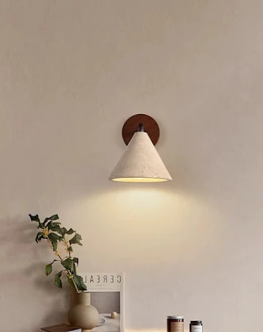 Lámpara de pared de piedra amarilla - 2
