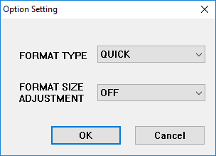 options de format sd