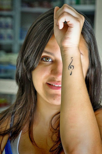 Music Symbol tattoos for girls on the wrist