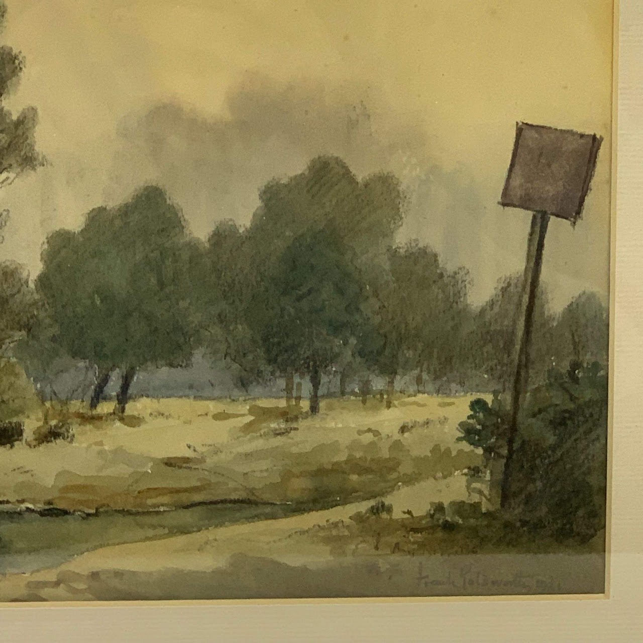 Frank Galsworthy Signed Watercolor Landscape