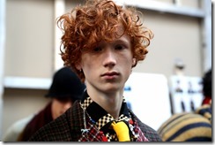 seen backstage ahead of the Marni show during Milan Men's Fashion Week Fall/Winter 2018/19 on January 13, 2018 in Milan, Italy.