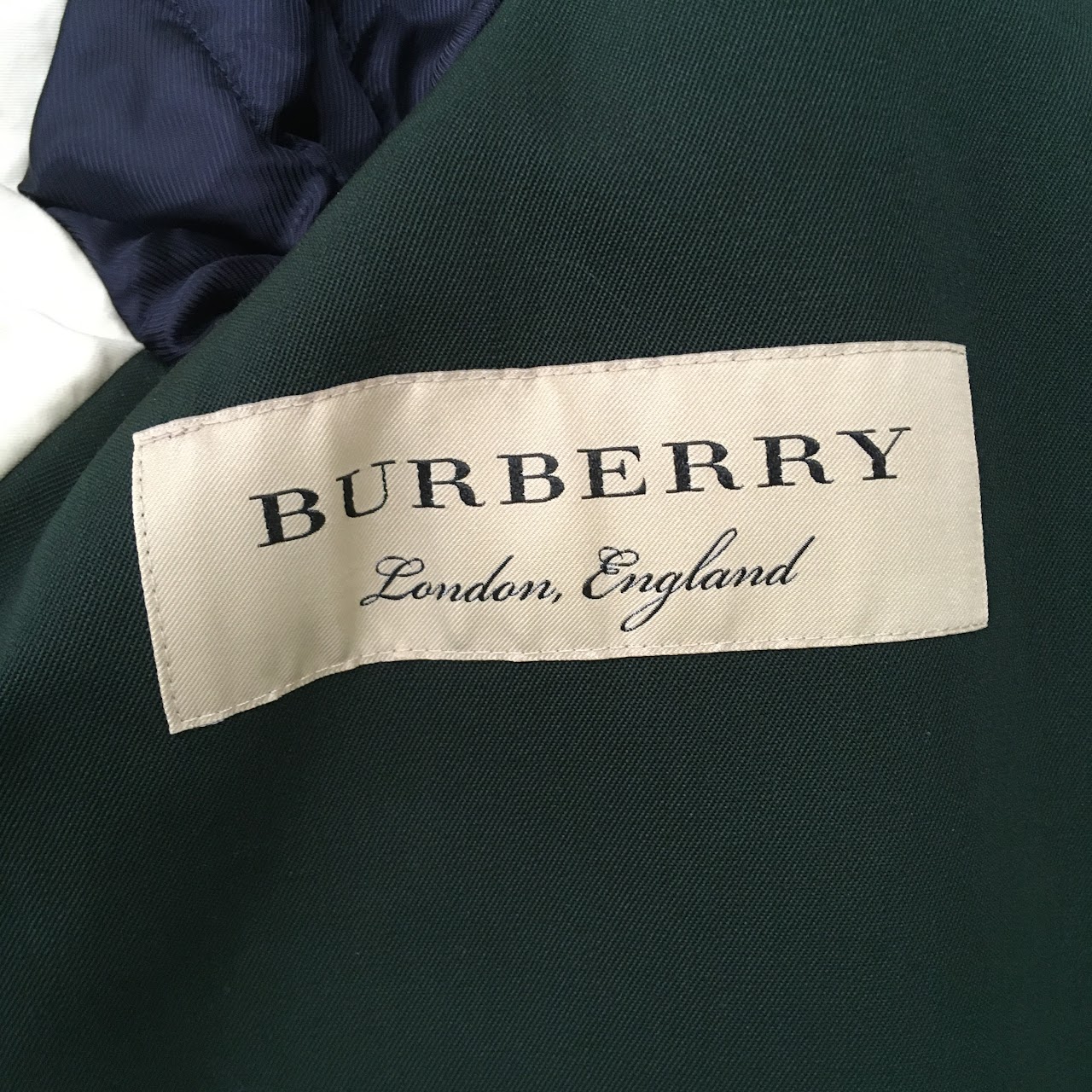 Burberry Green Wool Coat