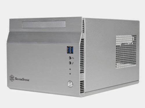  Silverstone Tek Aluminum Mini-ITX Computer Case with 2x USB 3.0 Front Ports SG06S-LITE, Silver