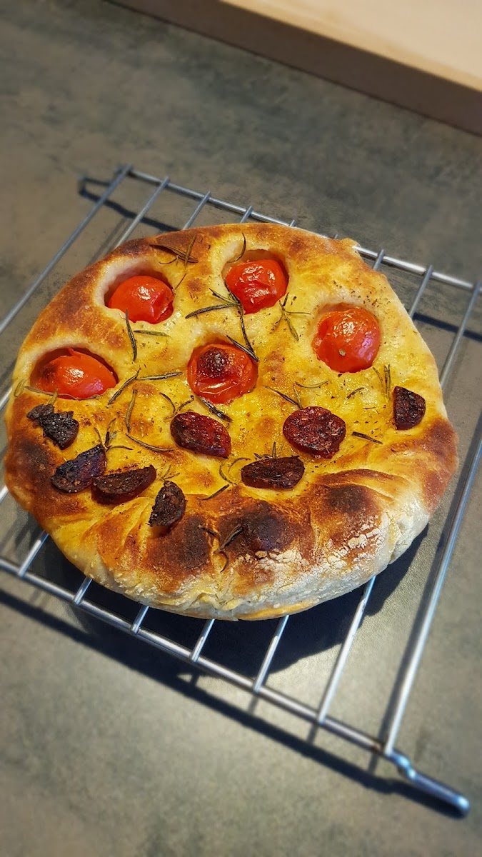 Gluten Free Cooking Course for Celiacs in Italy at Mama Isa's Cooking School - Here is gluten free focaccia https://isacookinpadua.altervista.org/week-gluten-free-cooking-course.html