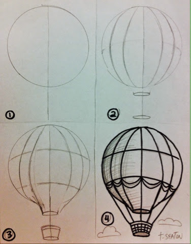 How to Draw a Hot Air Balloon