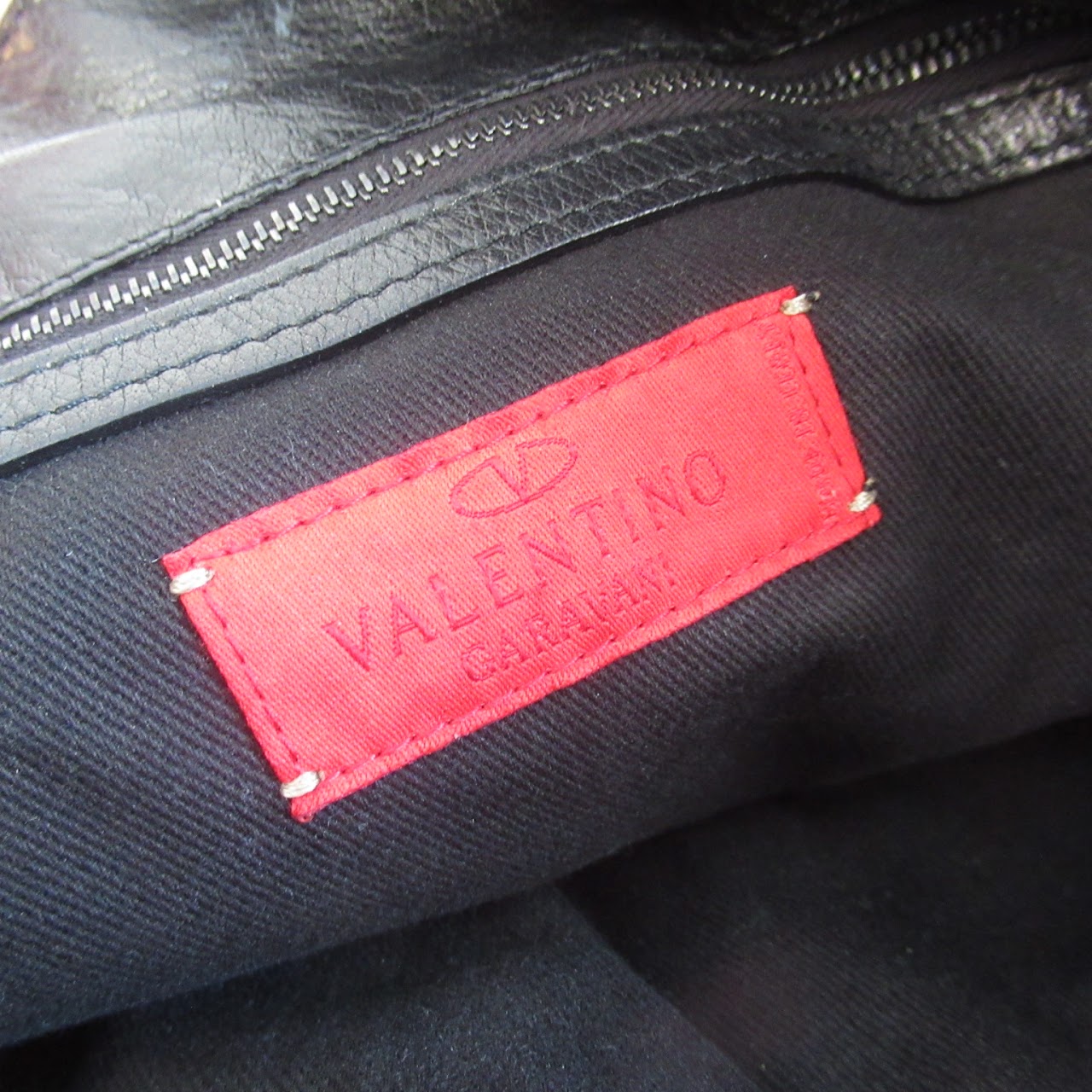 Valentino Black Leather Tote