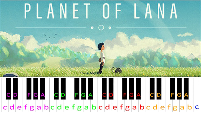 Progeny (Planet of Lana) Piano / Keyboard Easy Letter Notes for Beginners